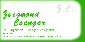 zsigmond csenger business card
